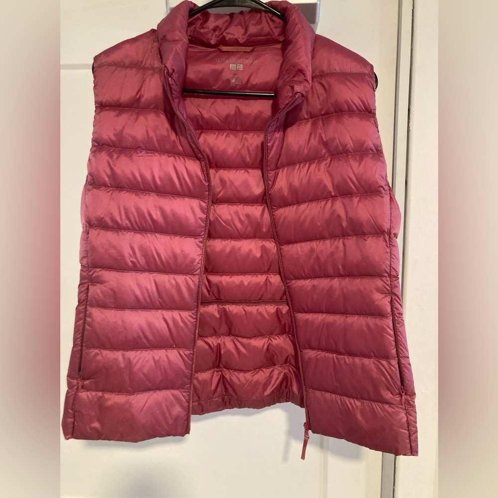 Pink puffer vest